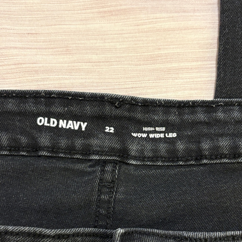 Old Navy Charcoal High-Rise Wide Leg Pants
